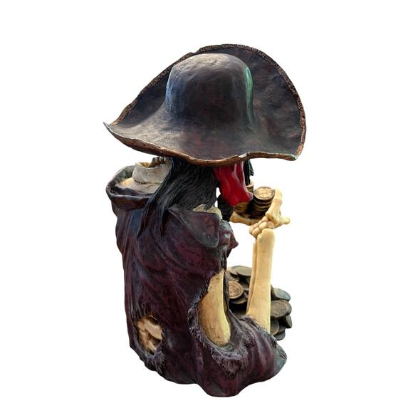 RARE '97 Skulpture by David Wang Skeleton Pirate Booty Treasure Zombie Halloween - Picture 6 of 15